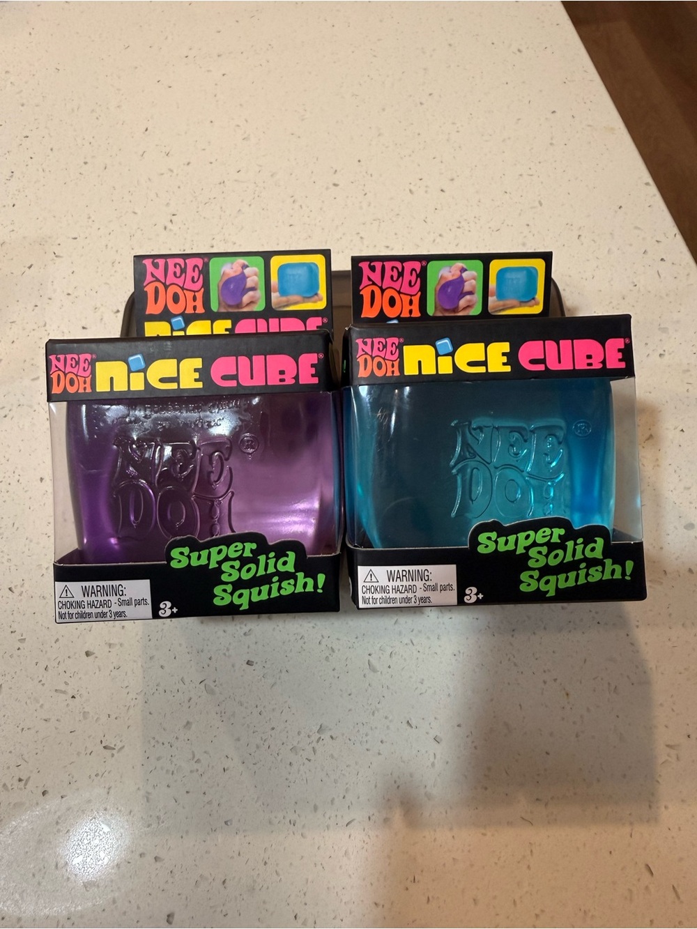 Nice Cube SET X2 Squishy Toy - Purple & Blue